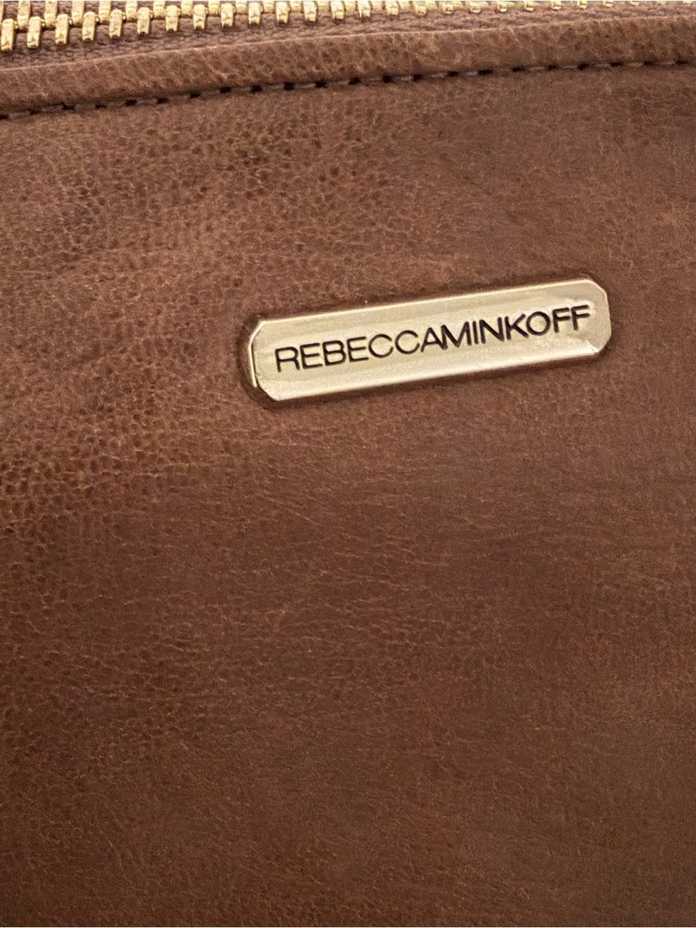 Rebecca Minkoff Brown Leather Cupid Satchel with Gold Hardware. - Picture 3 of 14